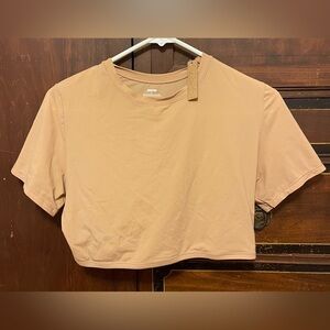 SKIMS Women's Tan Crop Top Fits everybody NWT XL